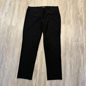 Eileen Fisher Womens Medium Washable Stretch Crepe Slim Pant Black